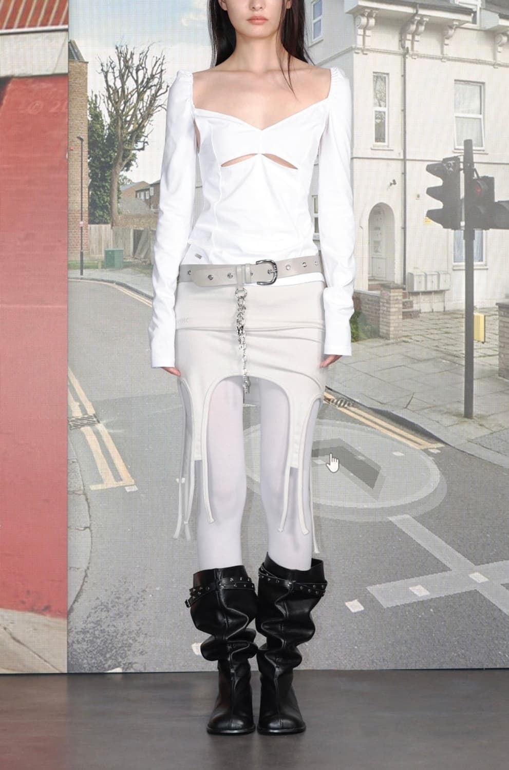 Cerric. GARTER COTTON SKIRT / BLACK 상품이미지2