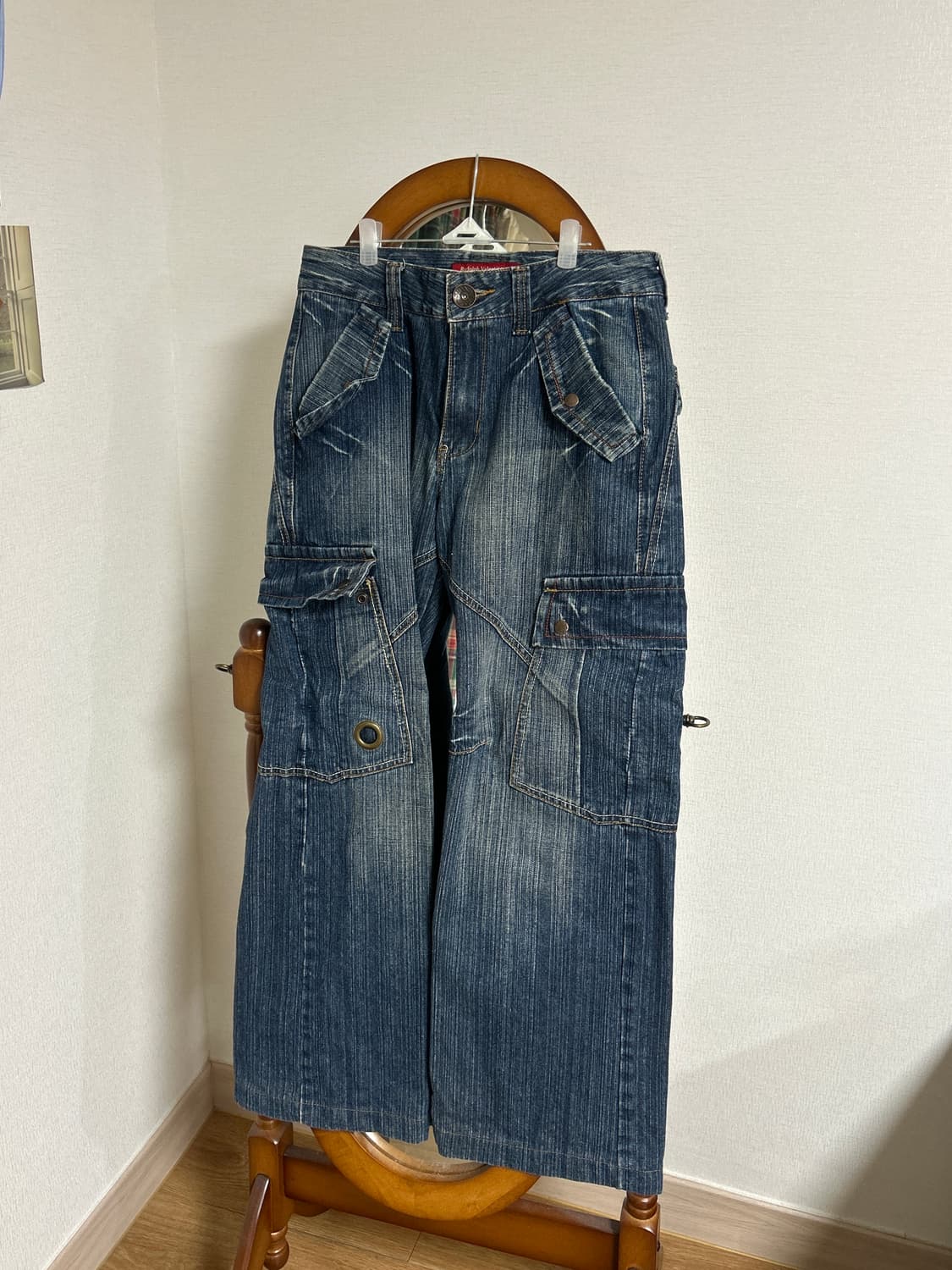 데님 와이드 카고팬츠 상품이미지1