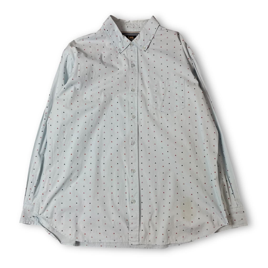 LEE 리 스카이블루 트라이앵글 패턴 긴팔 셔츠 XXL 상품이미지1