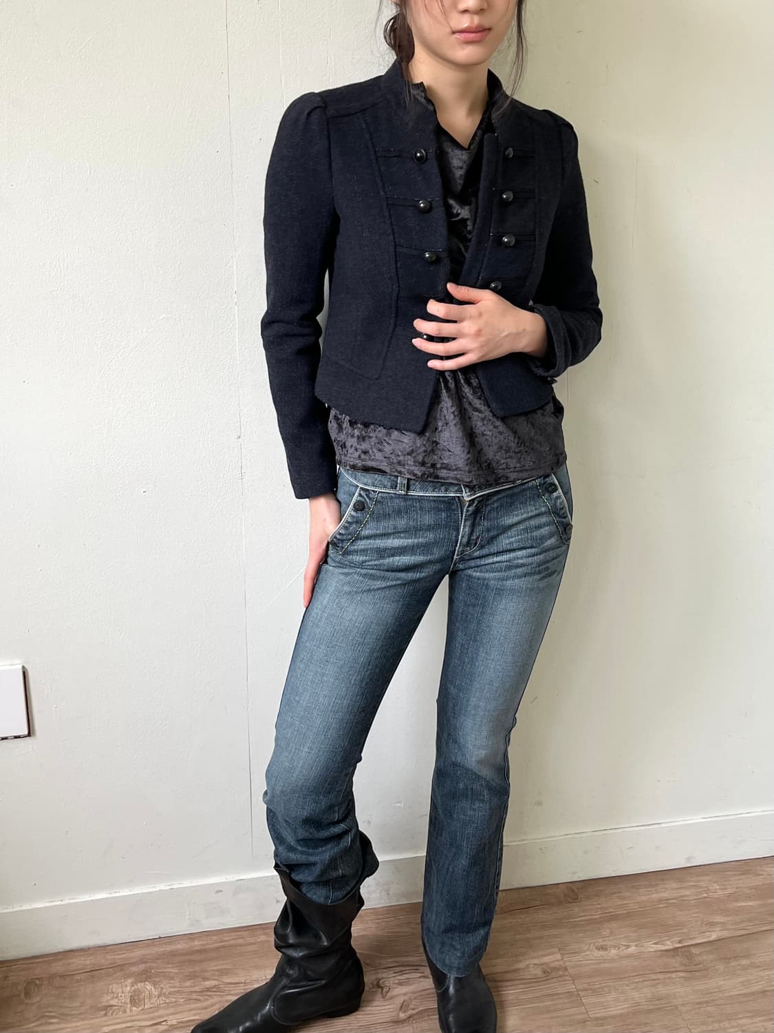 Roem 차콜 나폴레옹 자켓 상품이미지6