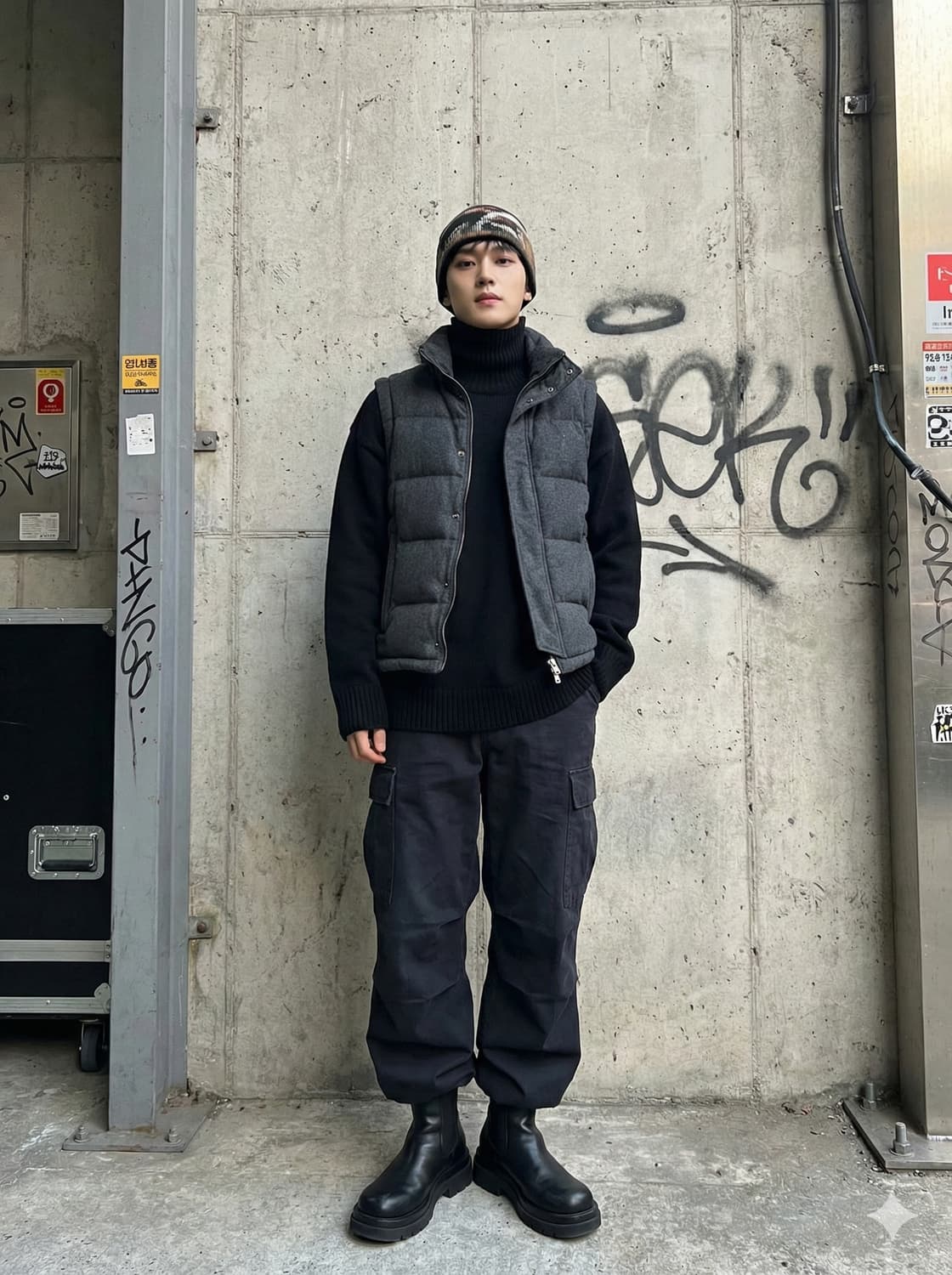 빈폴 맨즈 울혼방 덕다운 패딩 조끼 상품이미지1