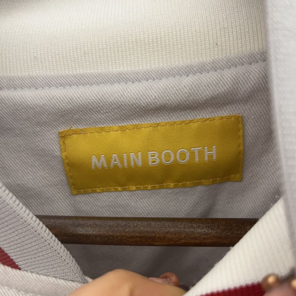 메인부스 레트로 빈티지 슬리브 배색 바시티자켓 105 C07691 상품이미지5