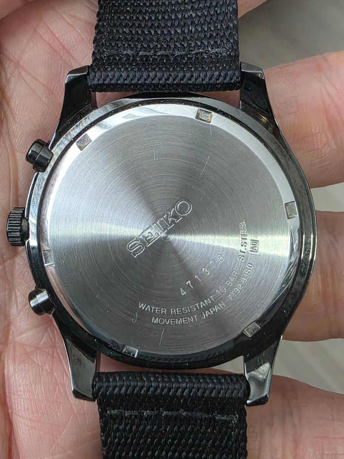 세이코 (SEIKO) SNDA65 밀리터리 크로노 그래프 블랙 시계 상품이미지2