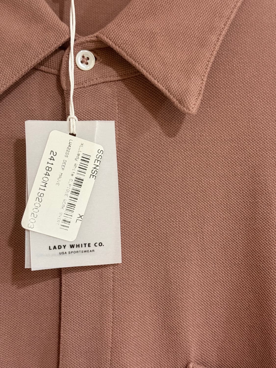 [XL] 레이디 화이트 핑크 스프레드 칼라 셔츠 상품이미지7