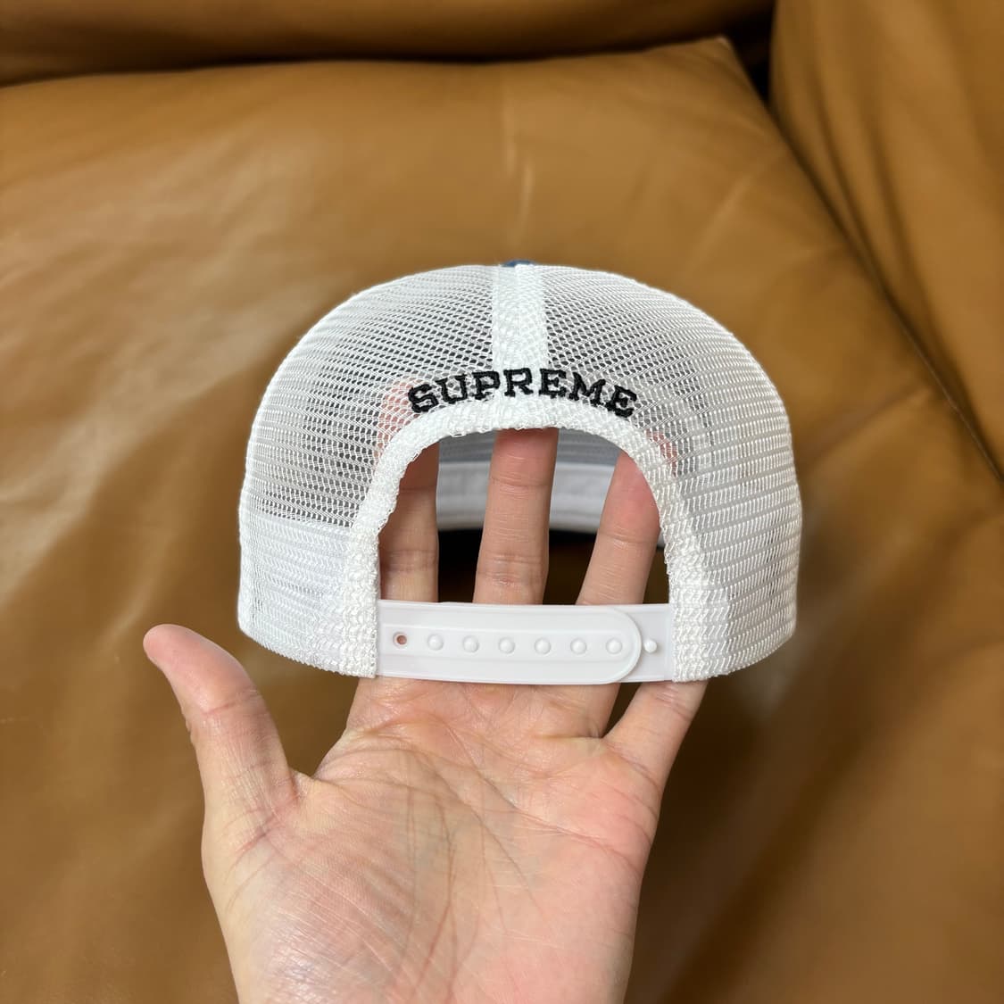 슈프림 5패널 볼캡 모자 테리 메쉬 백 블루 상품이미지7