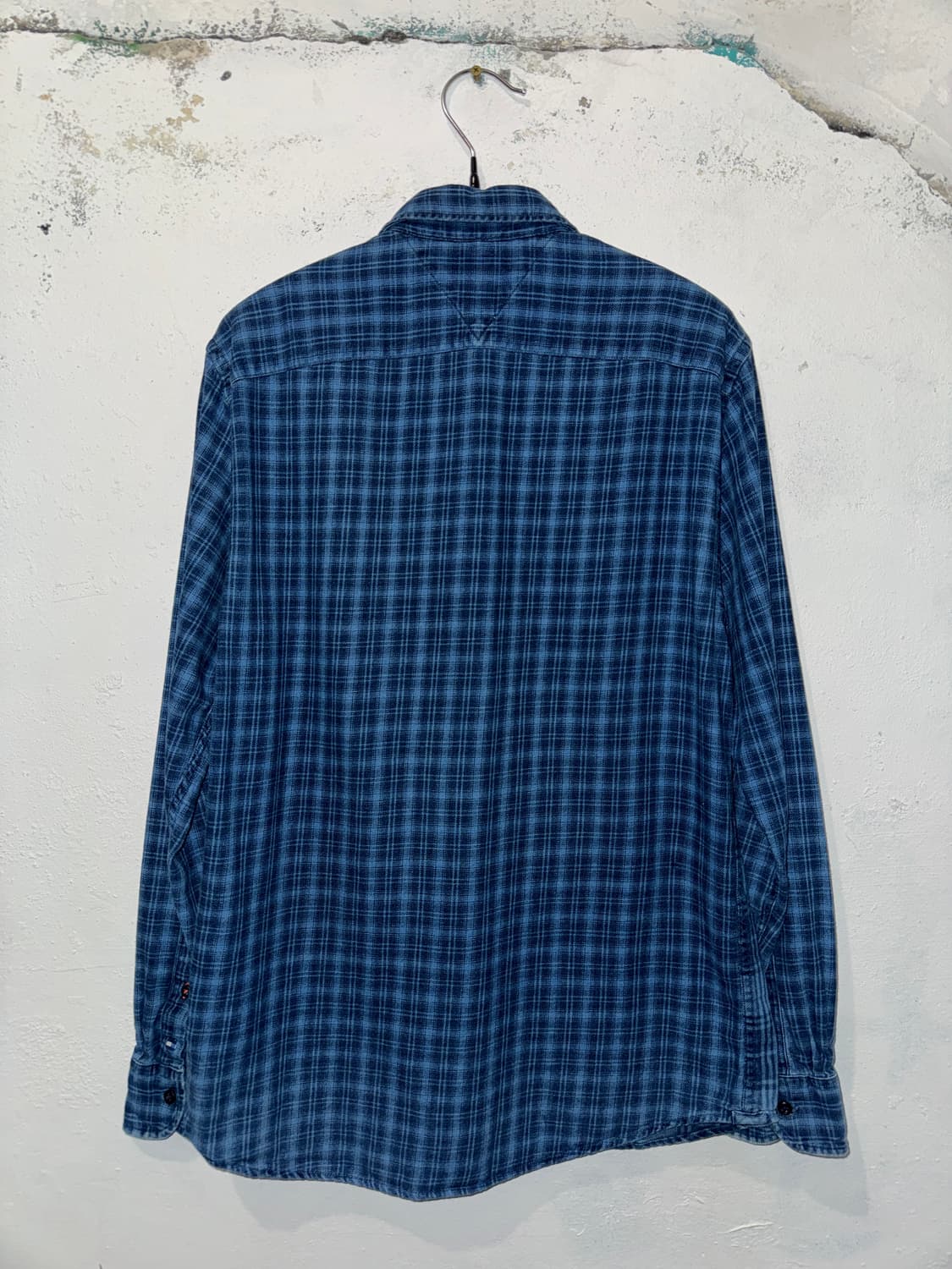 타미힐피거 블루 체크 셔츠 상품이미지4