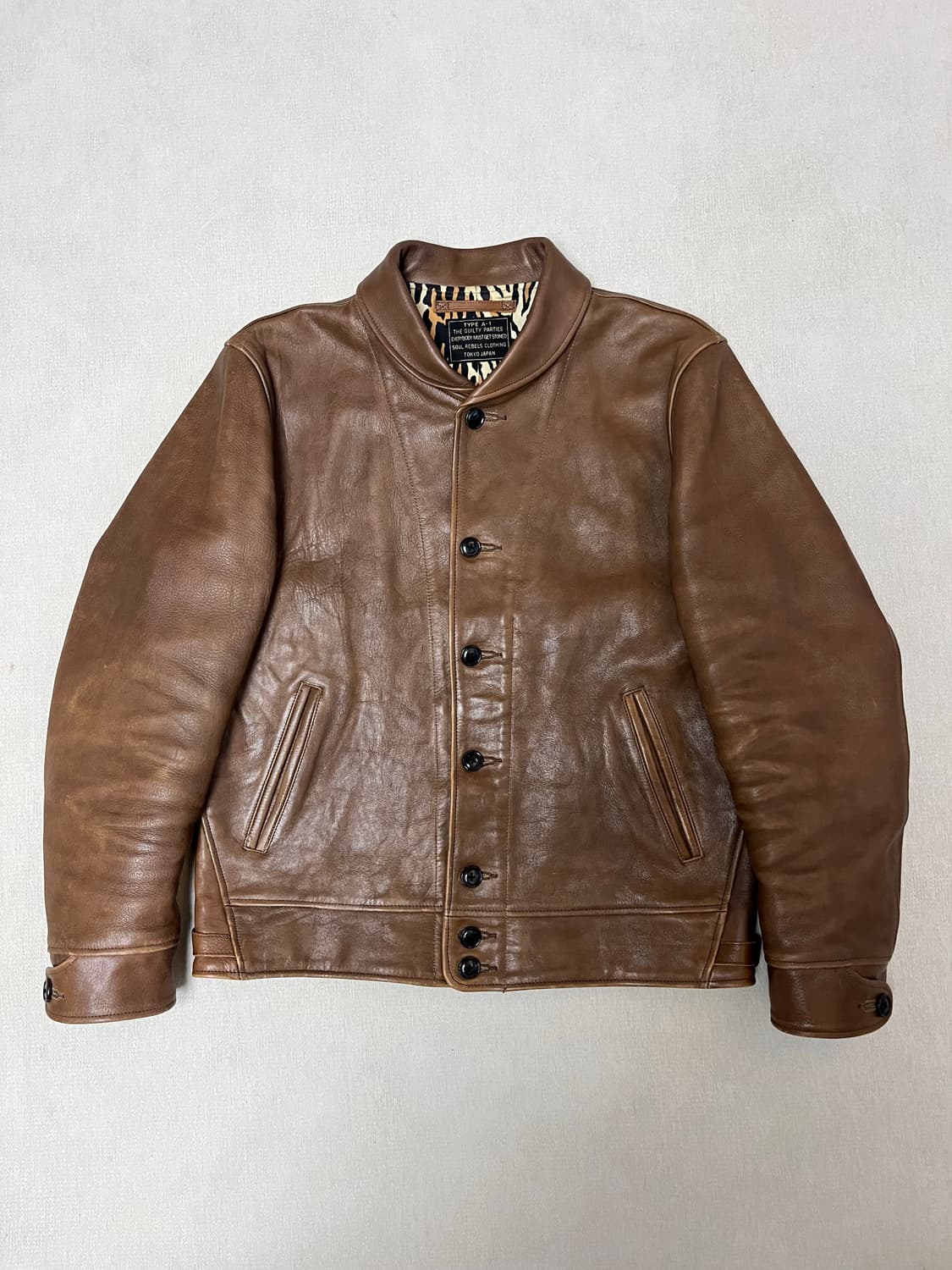 와코마리아 19FW 코삭자켓 카우하이드 브라운 L사이즈 상품이미지1