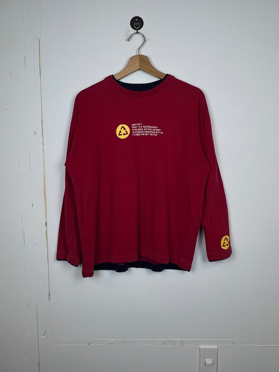 PANHARD 레드 프린팅 긴팔 티셔츠 L 상품이미지1