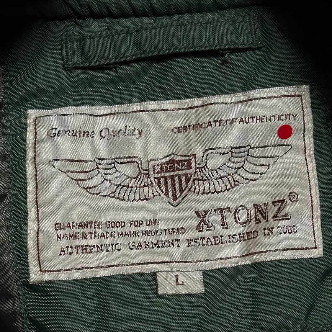 L 엑스스톤 US ARMY 항공점퍼 상품이미지4