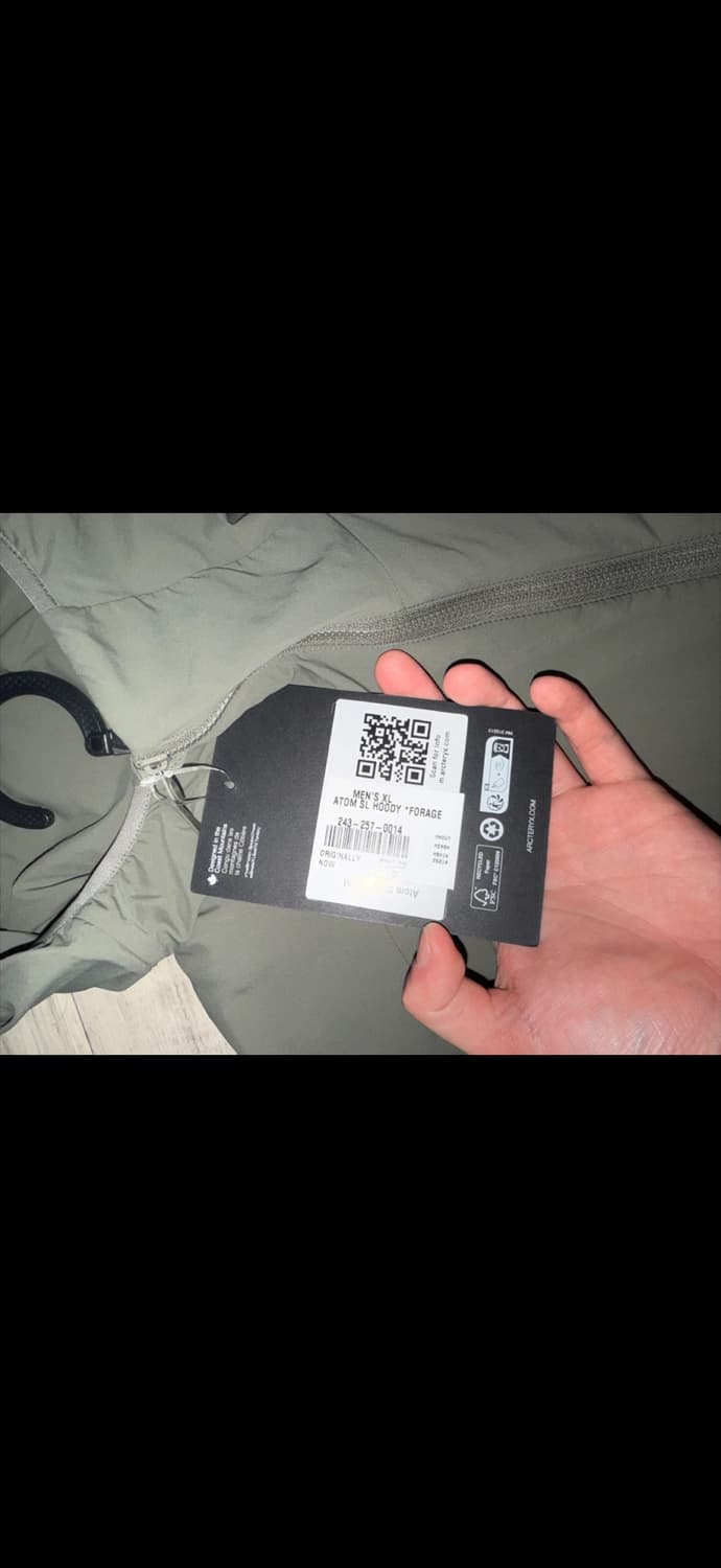 아크테릭스 아톰 SL 후디 포리지 XL 새상품 상품이미지4