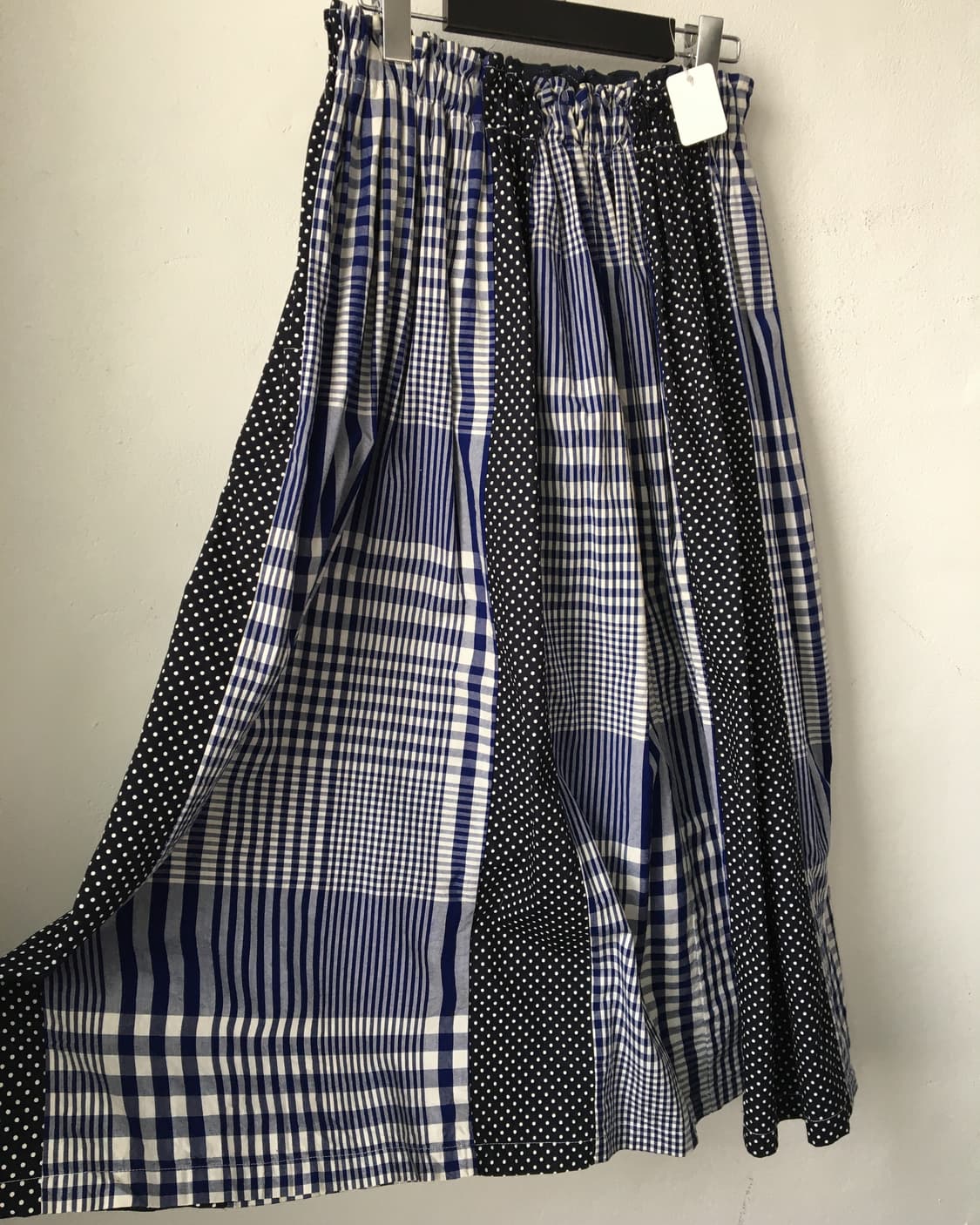 Check dot pattern mixed skirt 상품이미지2