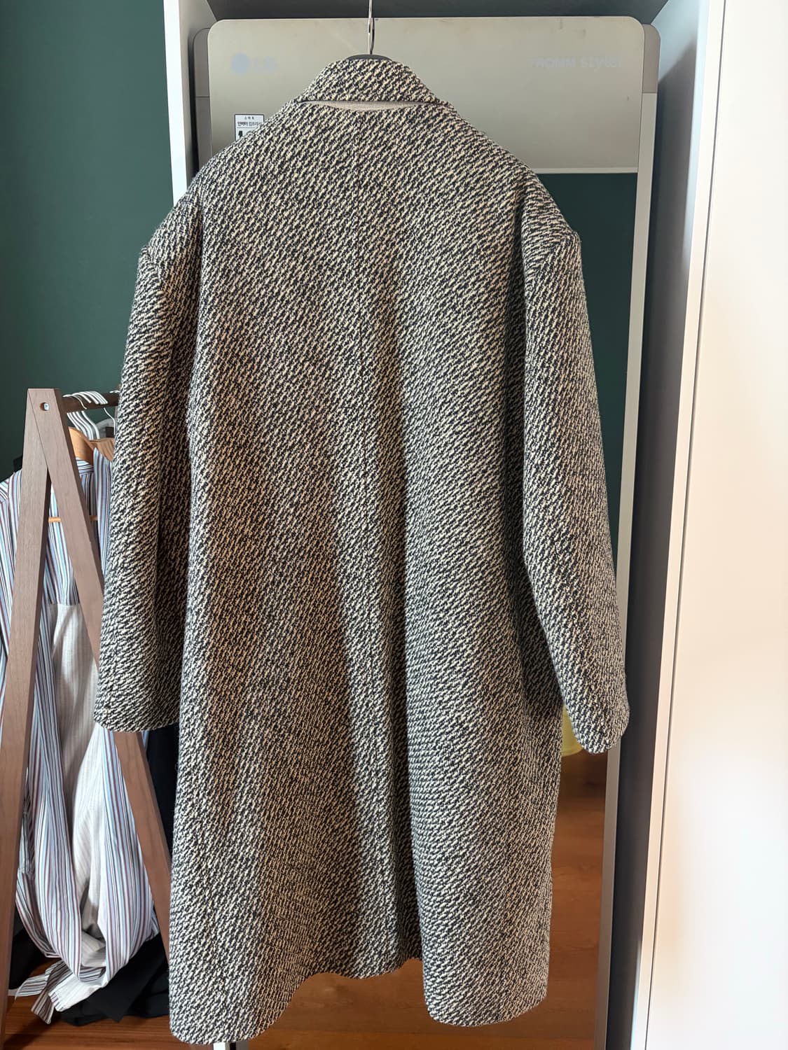 STU 오버사이즈 헤링본 코트 L 상품이미지2