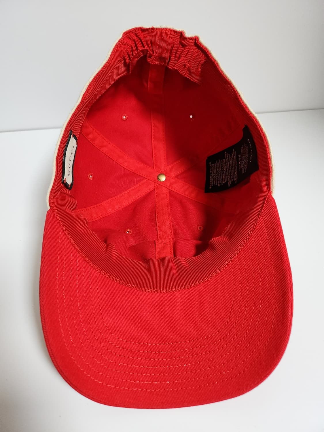 [L] 구찌 레드 띠로고 볼캡 상품이미지5