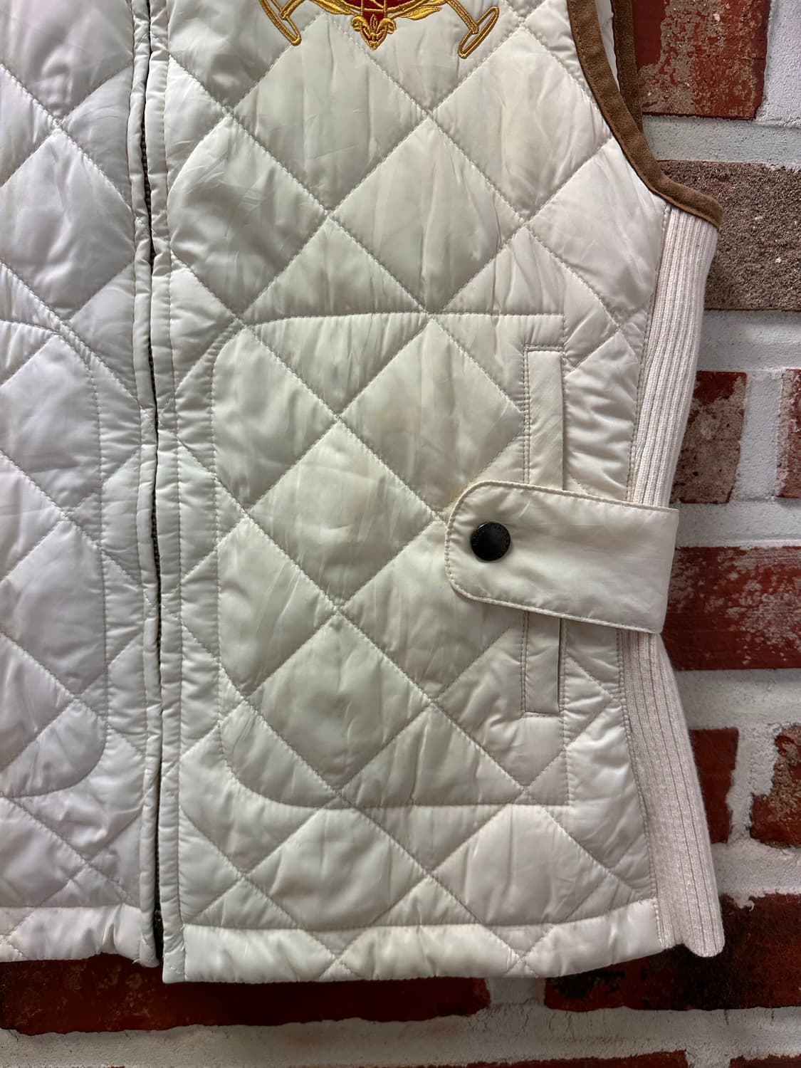 (M)폴로 스웨이드 라이닝 자수로고 퀼팅 베스트 상품이미지5