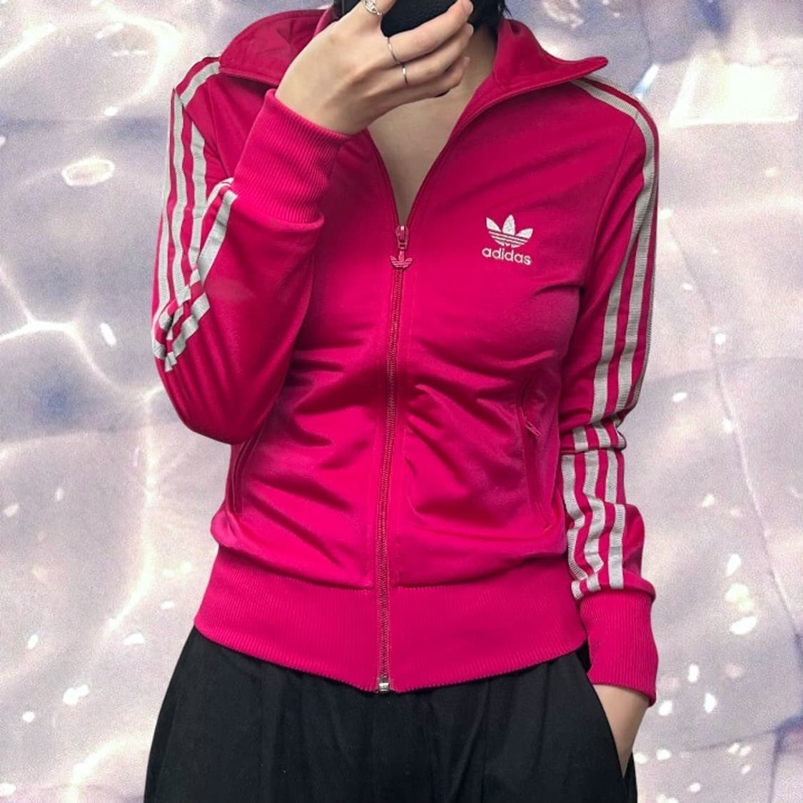 아디다스 파이어버드 빅로고 져지 핑크 실버 핫핑크 85  상품이미지2