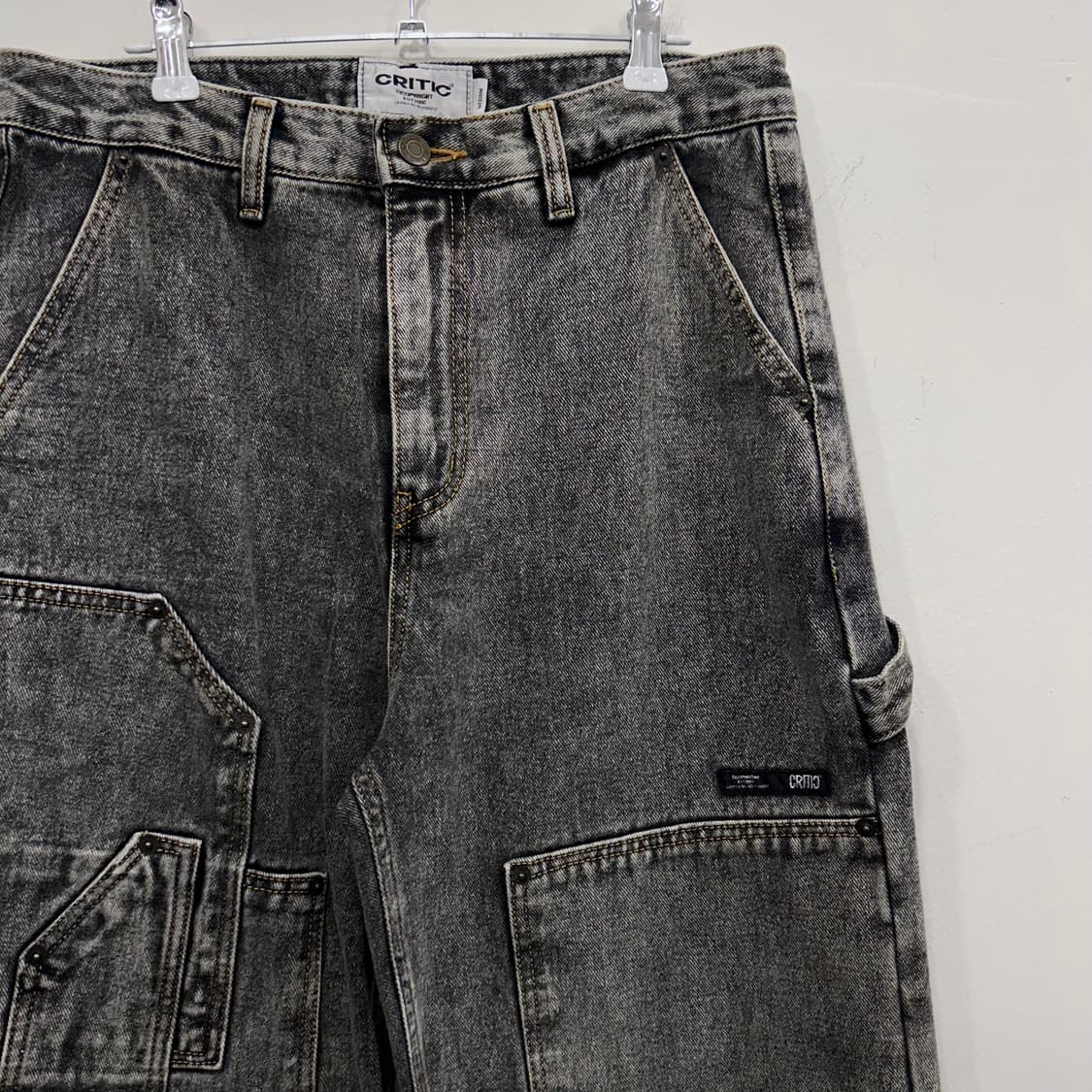 크리틱 워시드 코튼 더블니 카펜터 데님팬츠 상품이미지1