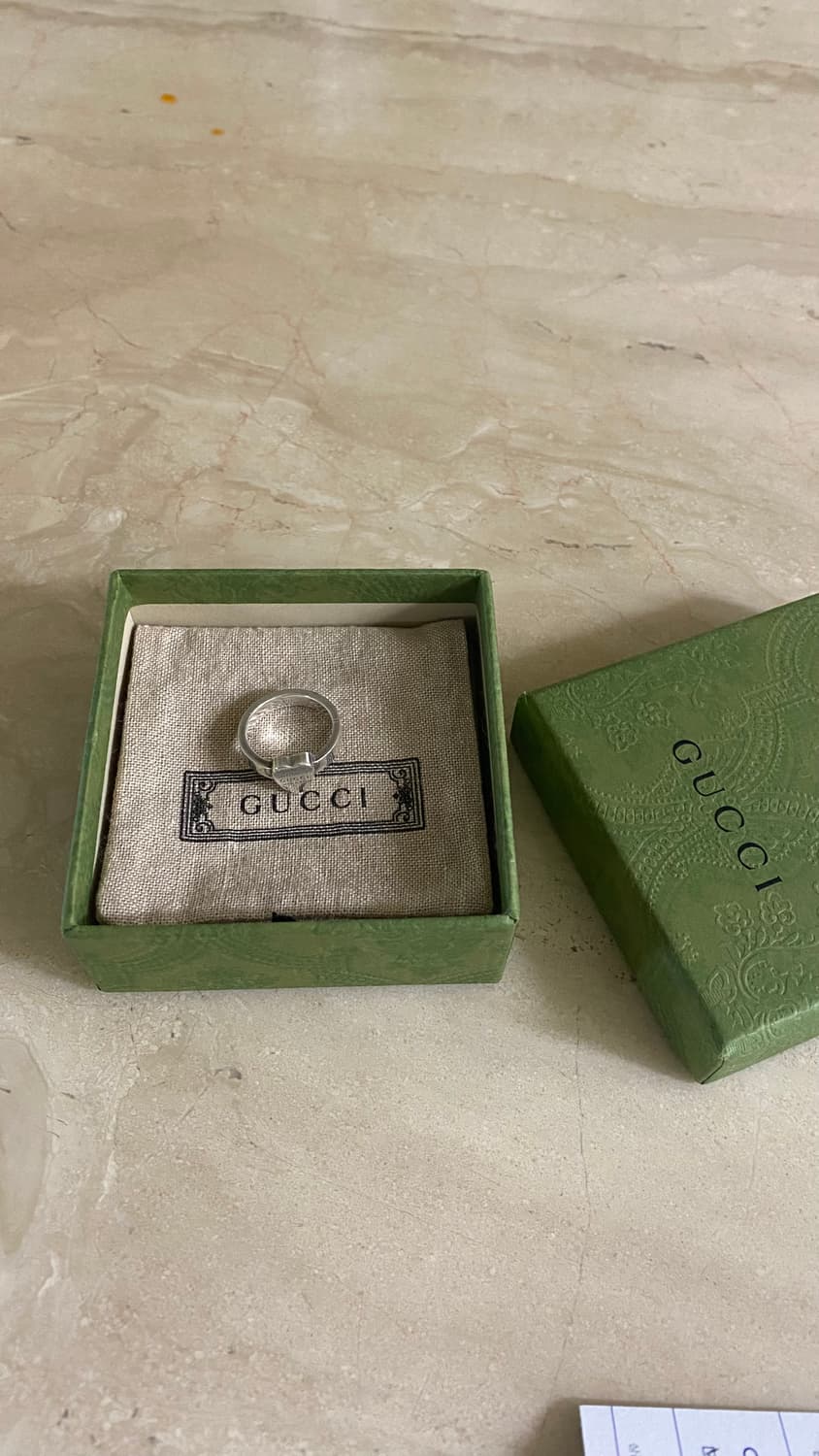 (정품) 구찌 트레이드마크 하트 실버 반지 링 15호 상품이미지3