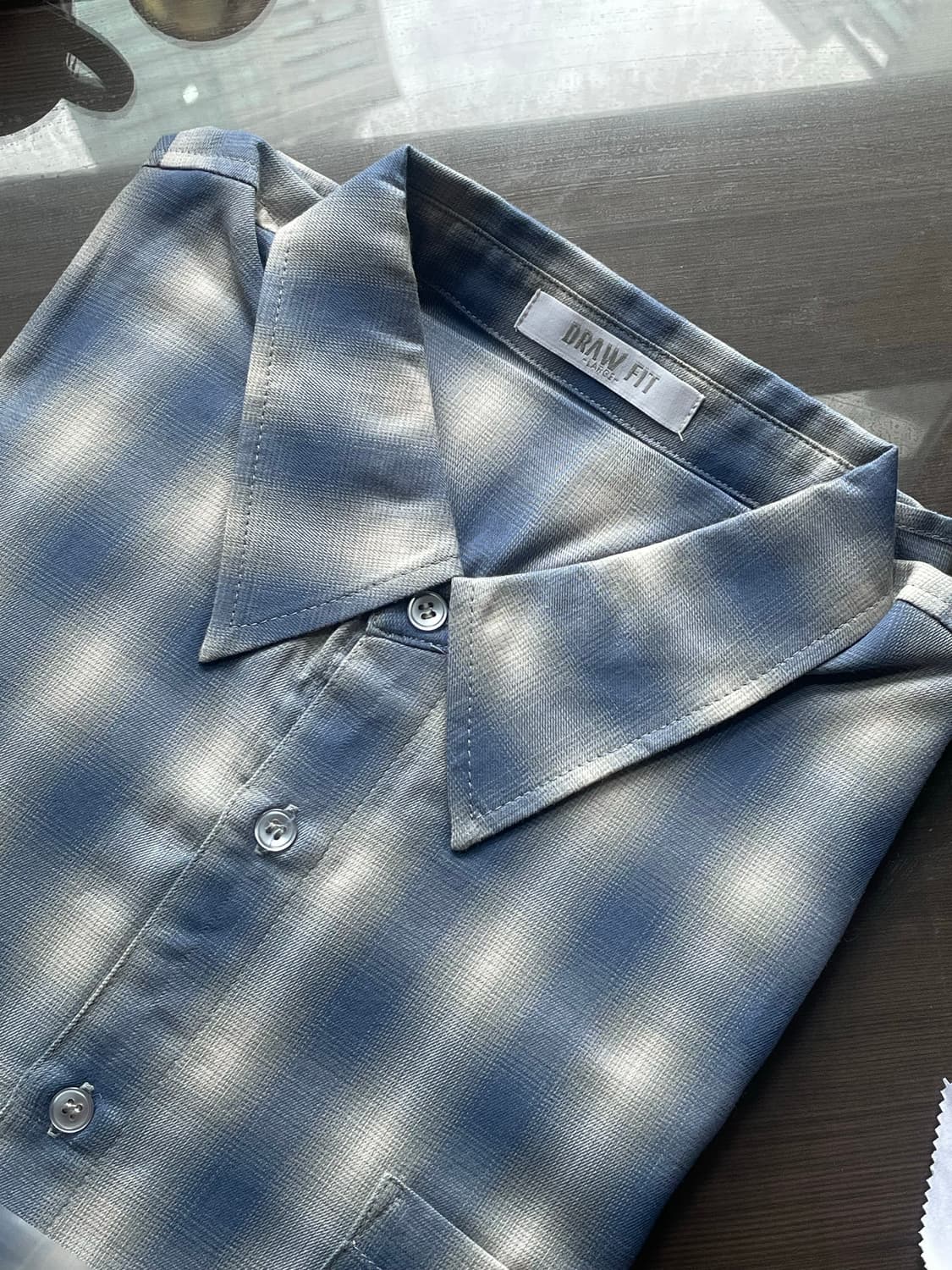 (L) 드로우핏 세인츠 옴브레 오라리맛 체크 셔츠 [BLUE] 판매 상품이미지10