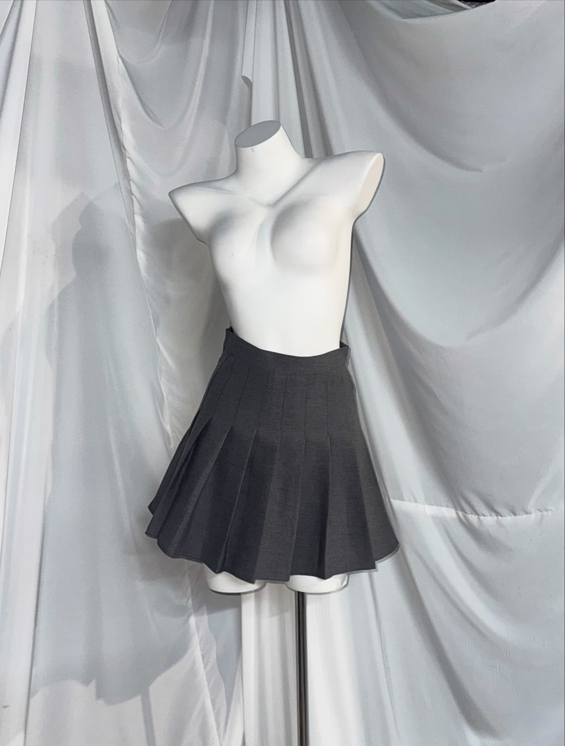 사와코깔 트랄라라 체크 무채색 니혼진 떡볶이 퍼 후드 코트 코디세트 상품이미지2