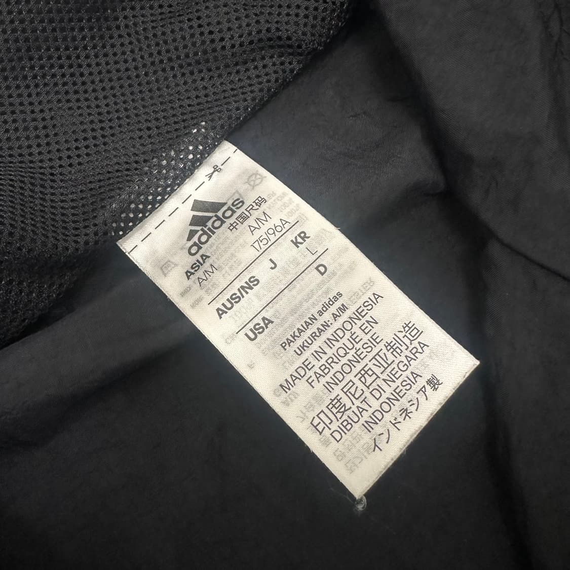 아디다스 빅로고 나일론 아노락 반집업 후드 블랙 L 상품이미지7