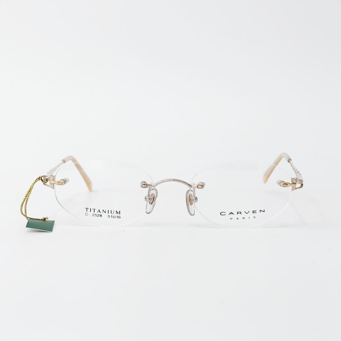 키지클럽 CARVEN 골드 트위스트 무테 데드스탁 빈티지안경 상품이미지3