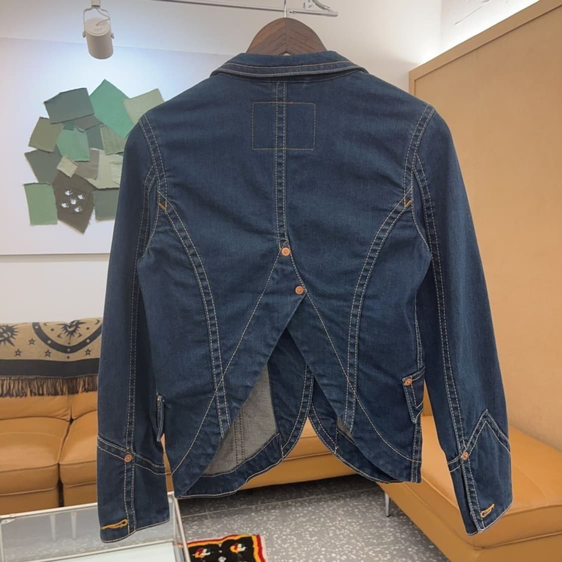 리바이스 컷팅 디테일 원버튼 데님 자켓 M C06447 상품이미지4