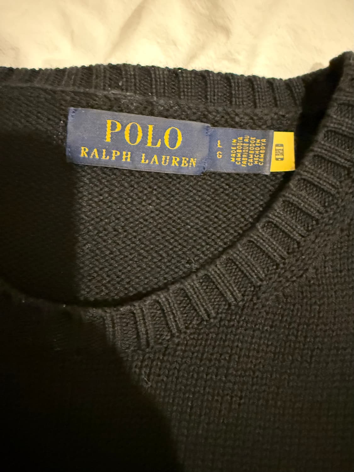[폴로] 코튼 크루넥 스웨터 L 상품이미지4