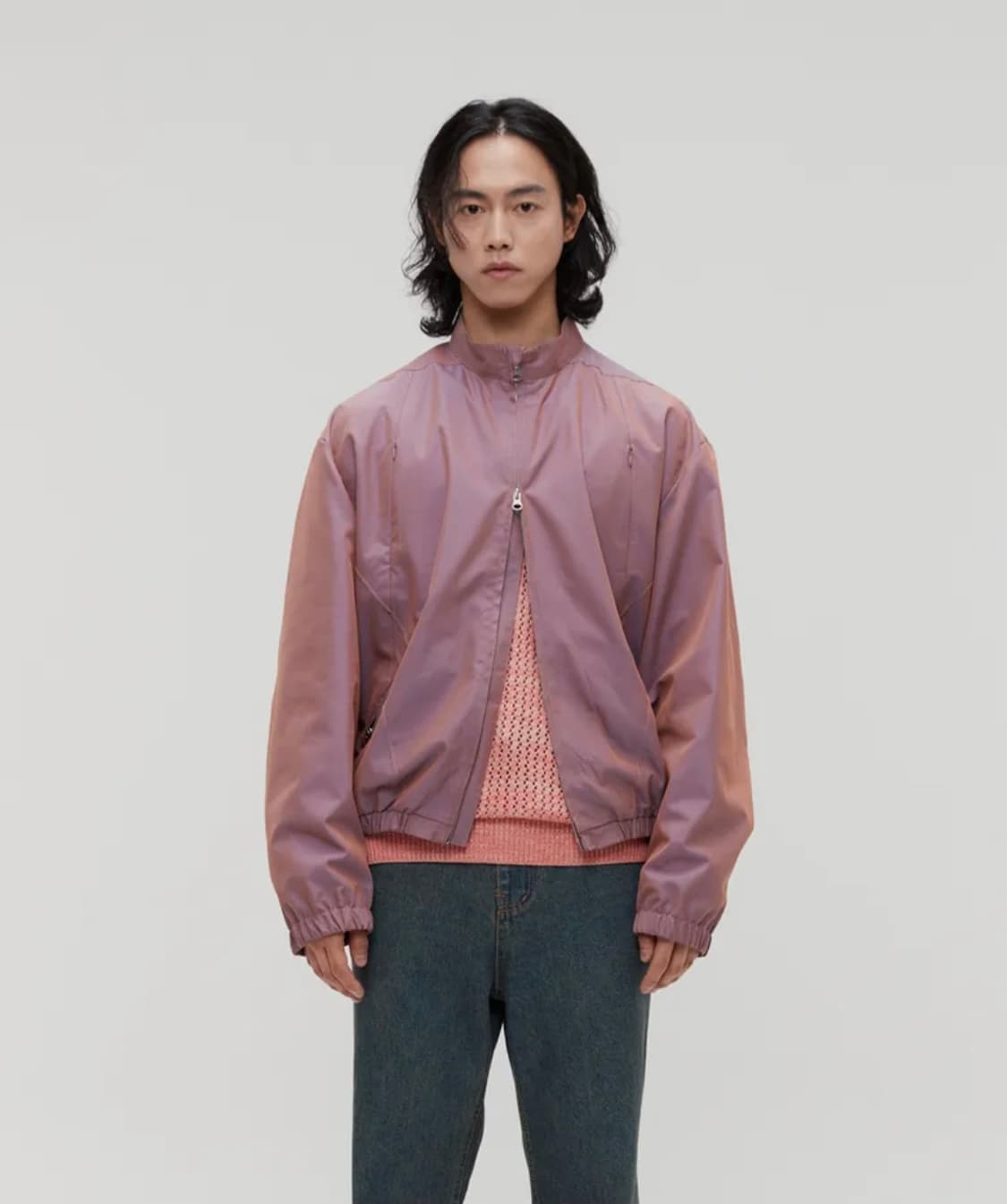 르마드 투톤 로우컷 밴딩 숏 자켓 인디핑크 2 상품이미지2