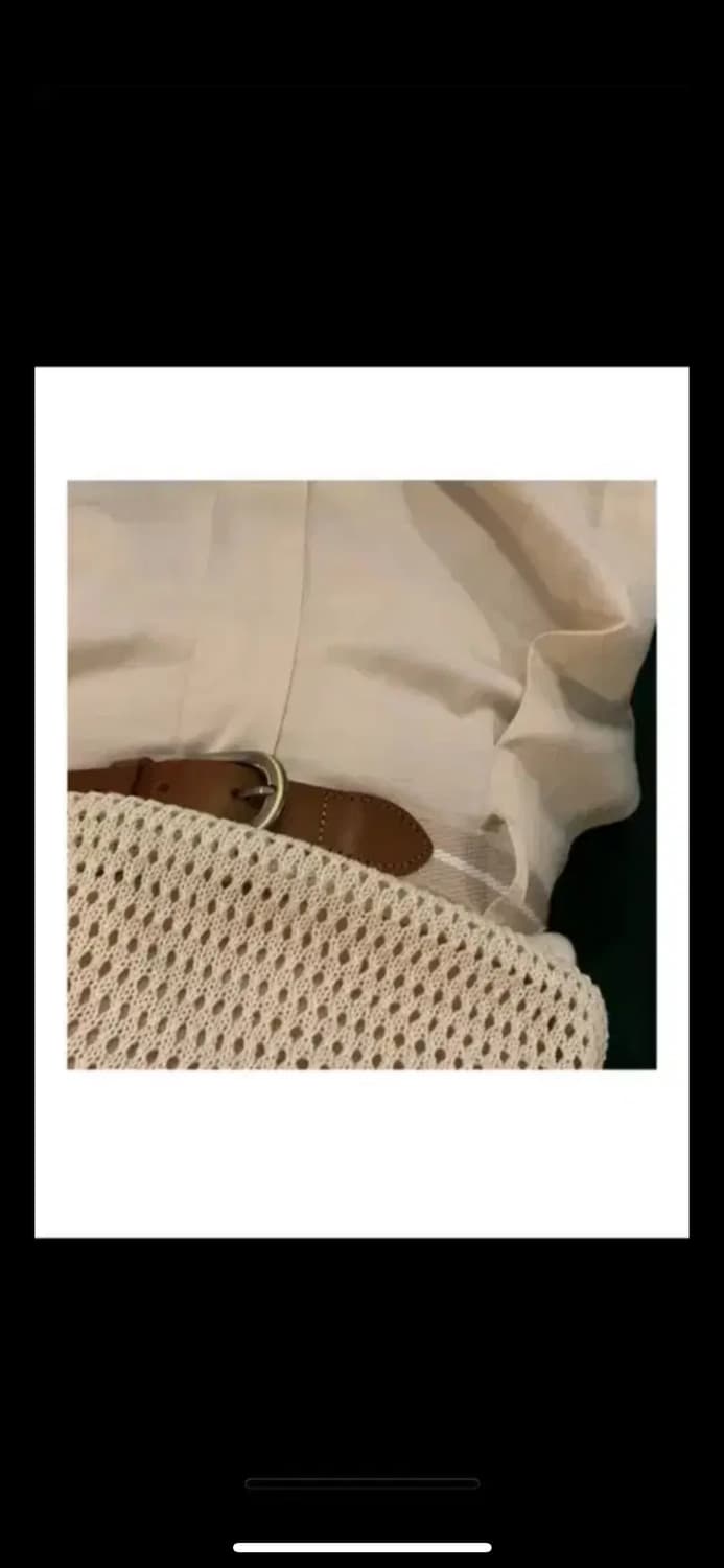 스트라이프 소가죽 레더 벨트 허리띠  상품이미지7