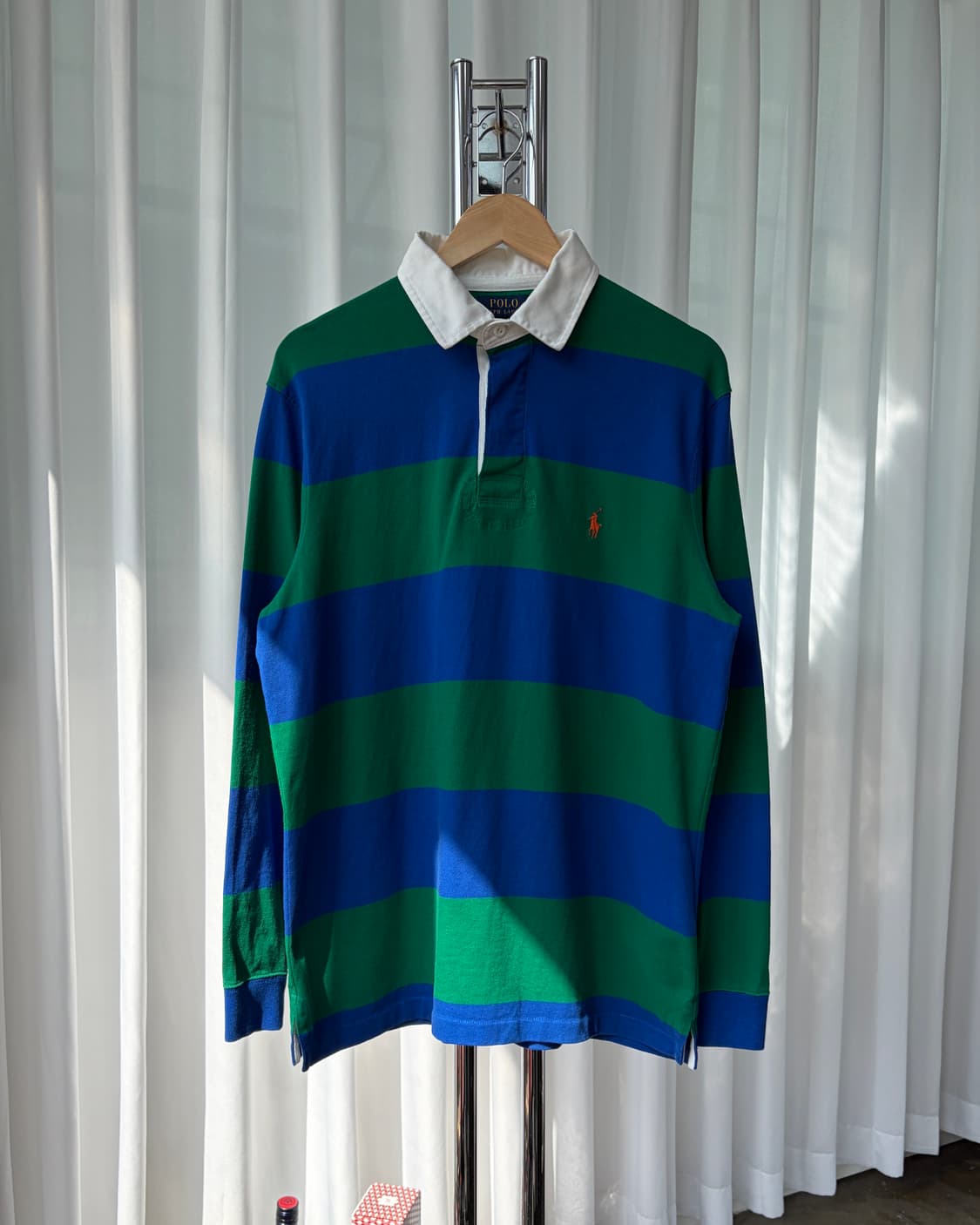 [L]폴로 랄프로렌 클래식핏 아이코닉 스트라이프 럭비 티셔츠 상품이미지3