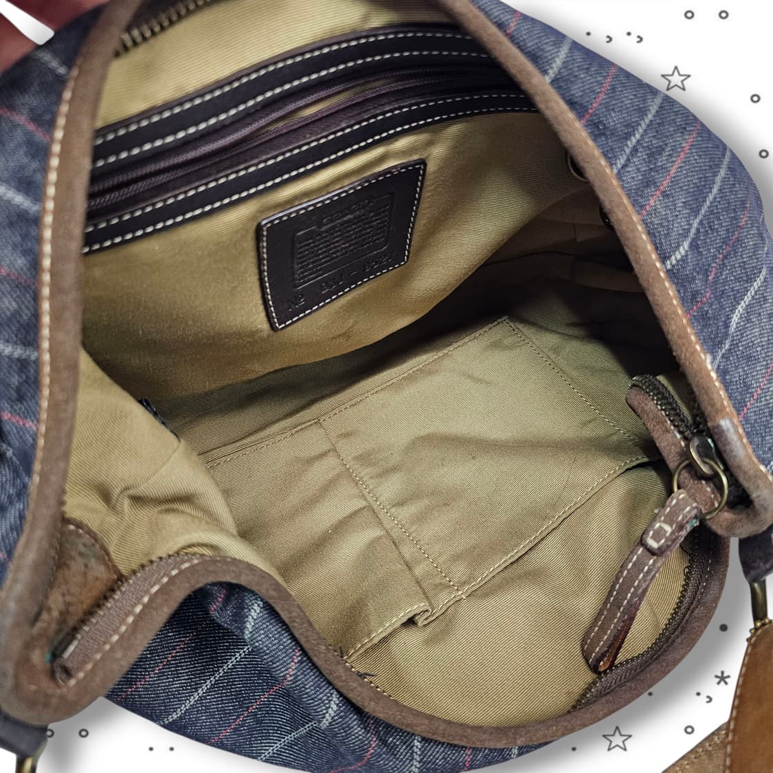 Coach 코치 데님 스웨이드 숄더백 상품이미지7