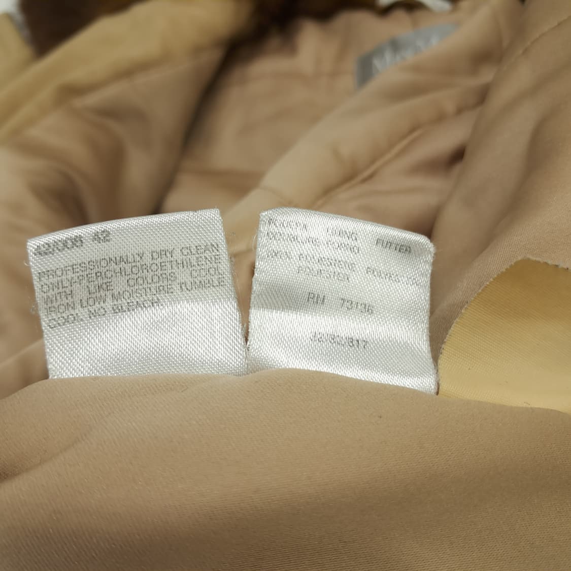 CN700W M 막스마라 베이지 이태리 밍크 카라 코트 상품이미지8