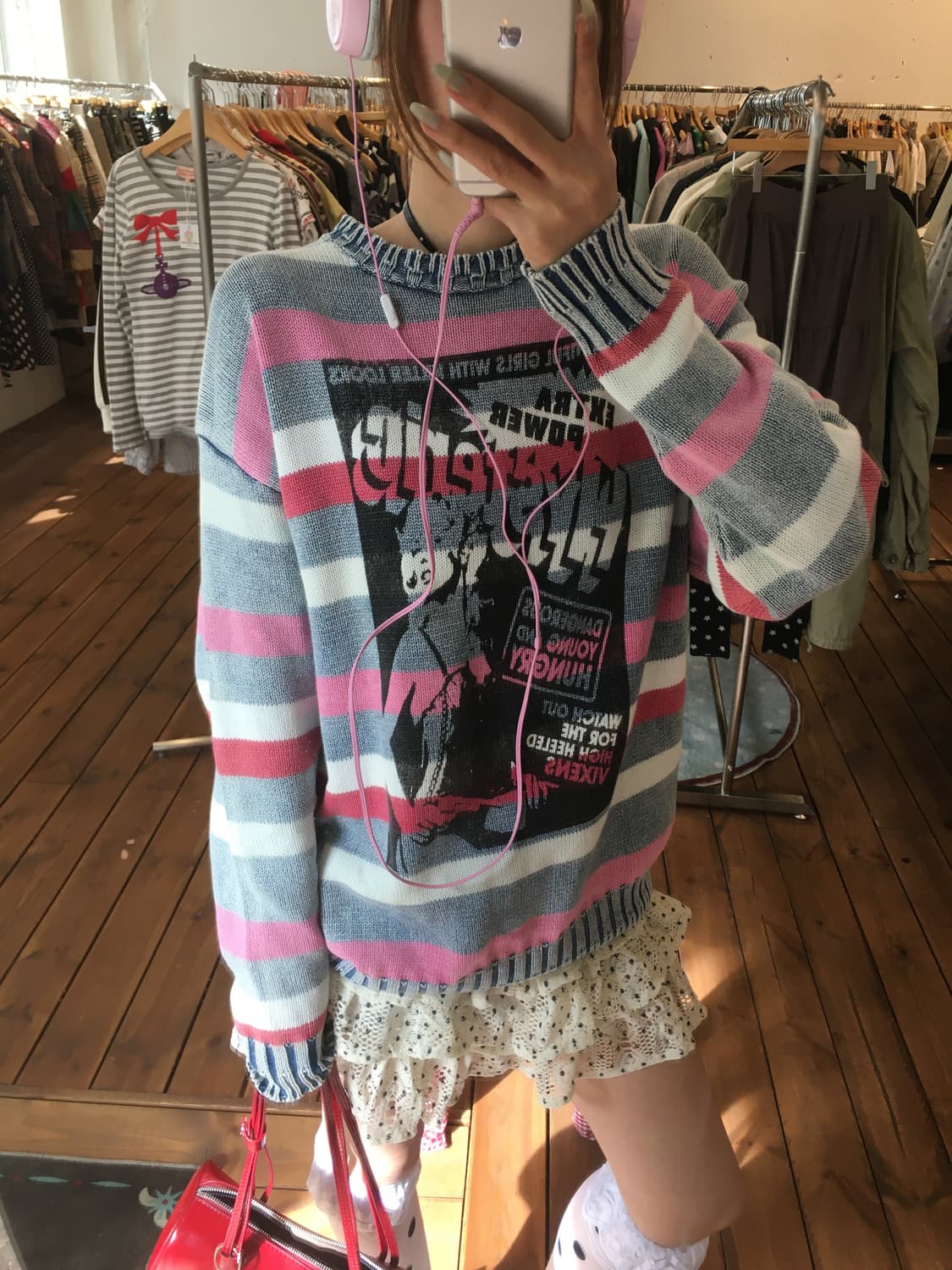 히스테릭글래머 히스걸 솜사탕 니트 상품이미지5