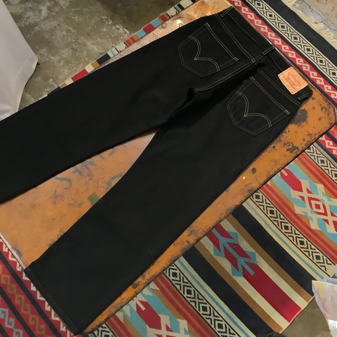 리바이스 505 블랙 스티치 데님 팬츠 허리 30 31 사이즈 상품이미지3