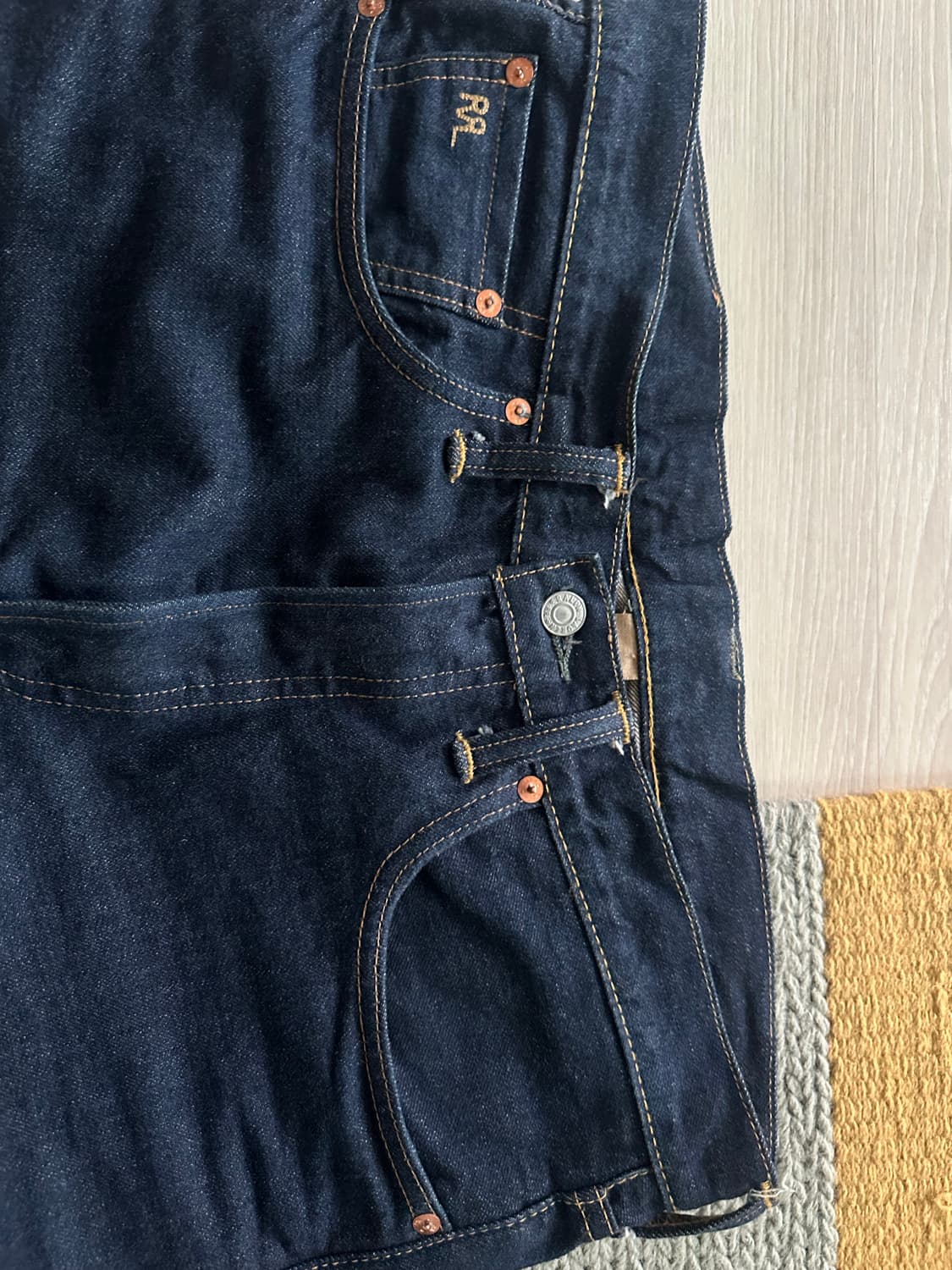 RRL 스트레이트핏 원스 워시 셀비지 진 상품이미지3