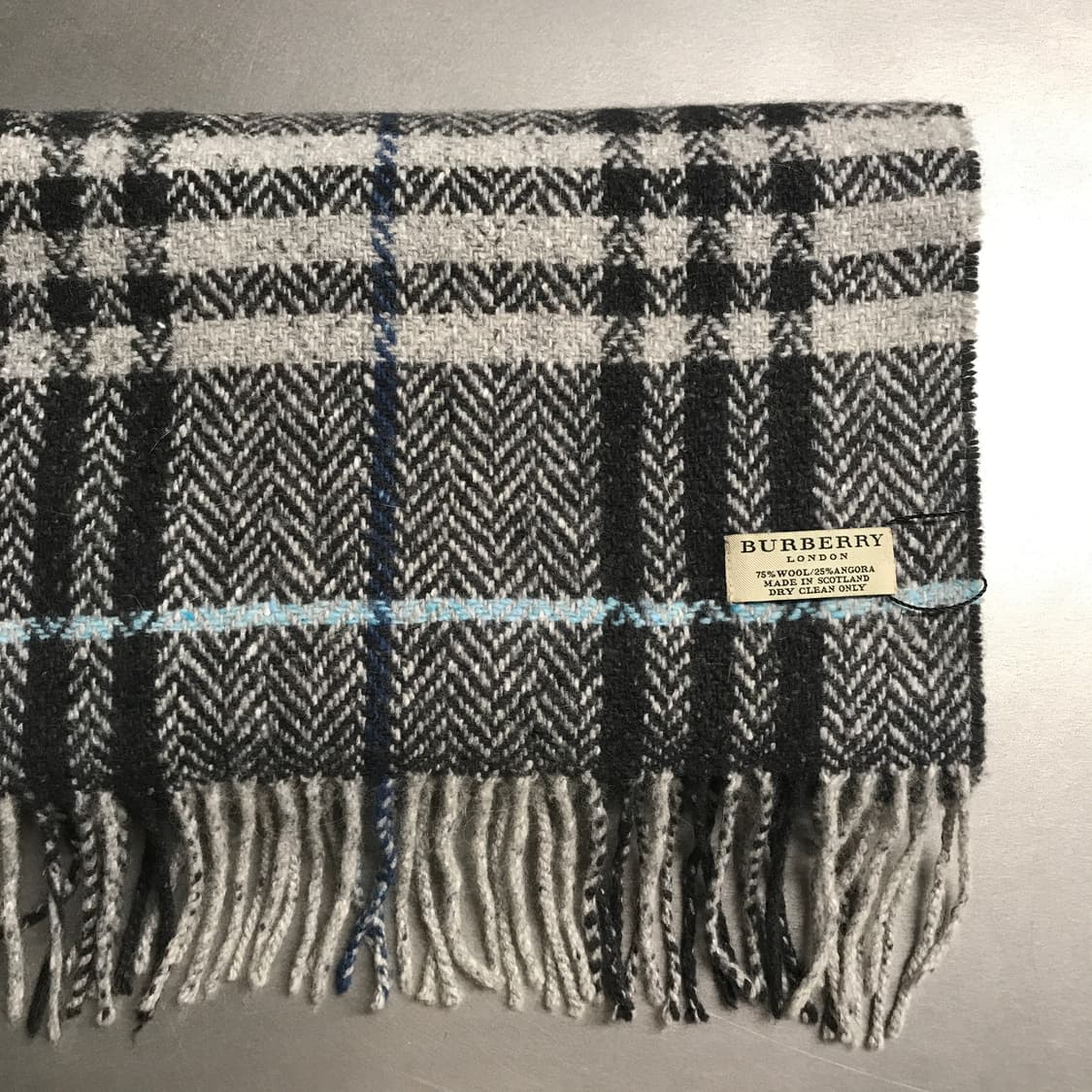 *버버리 정품 울/앙고라 머플러 그레이 상품이미지3