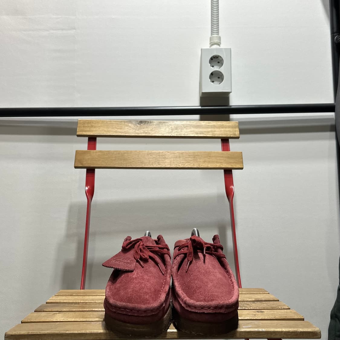 US6D) 250 클락스 로퍼 남녀공용 왈라비 스웨이드 버건디 상품이미지2