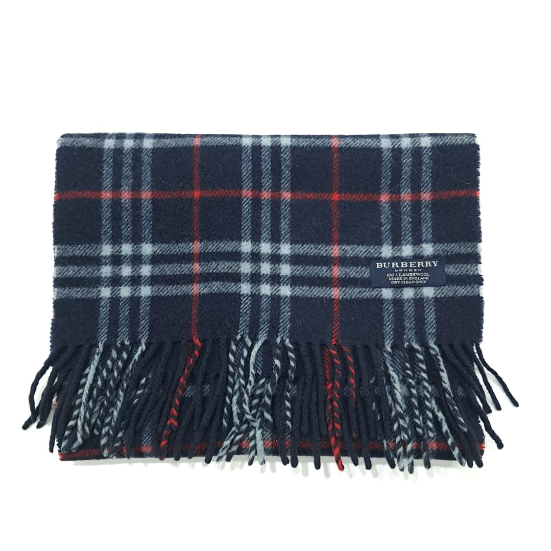 MX278 버버리 다크네이비 노바체크 램스울 목도리 머플러 상품이미지7
