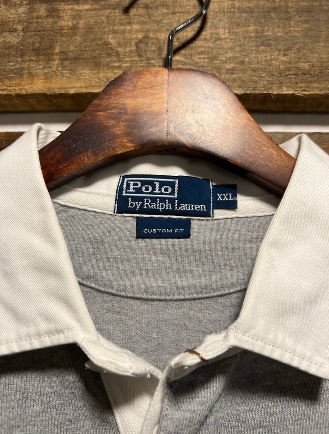[2XL]폴로 랄프로렌 엘보패치 그레이 럭비 티셔츠 상품이미지2