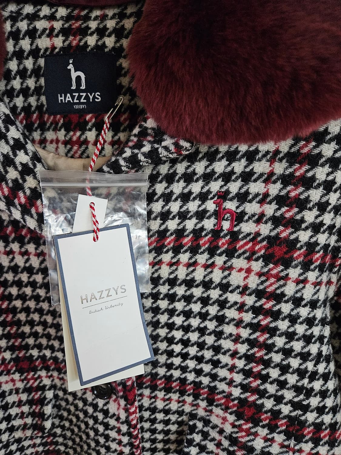 [130] 헤지스 키즈 하운드체크 코트  상품이미지4