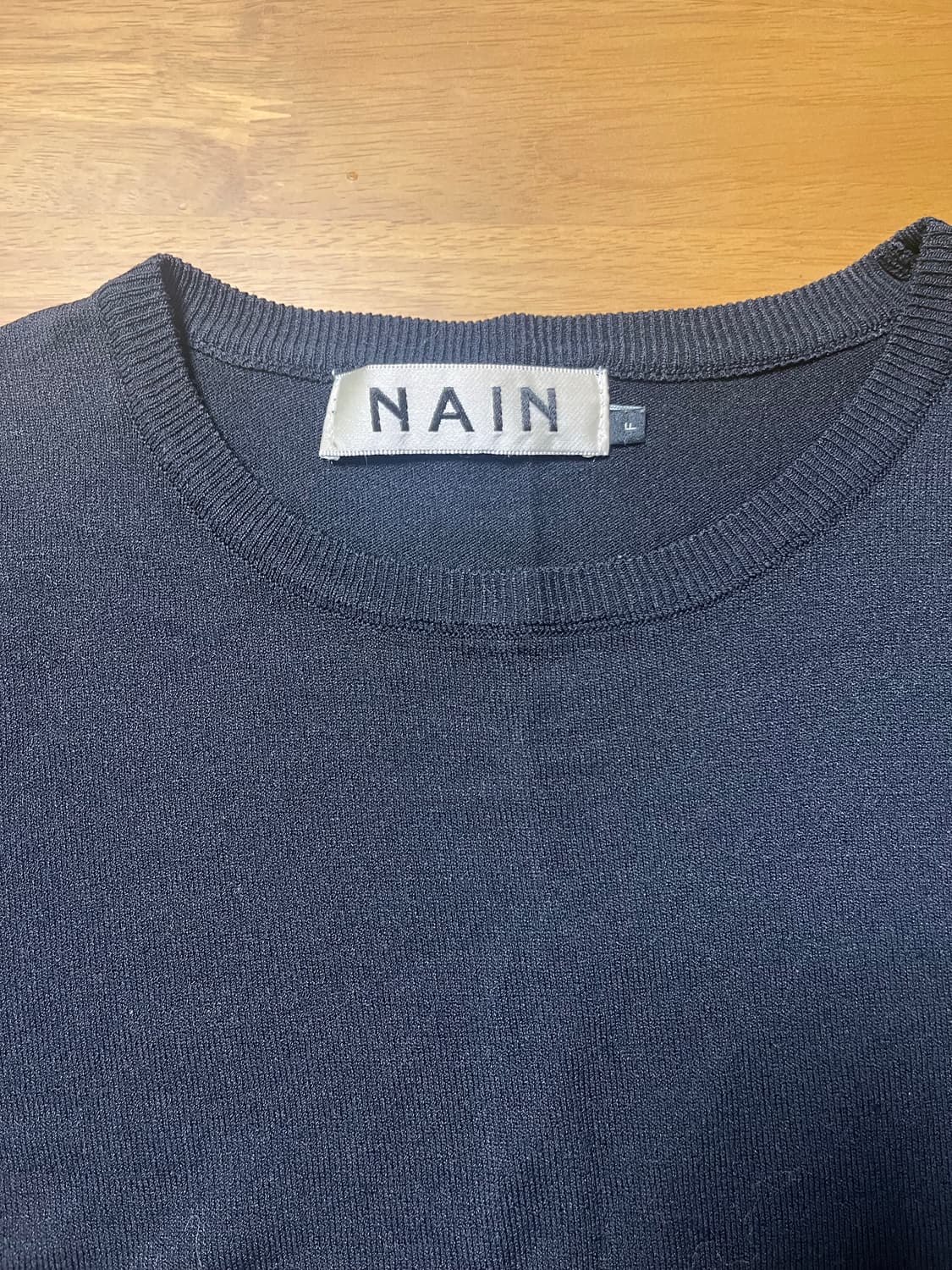 NAIN 나인 블랙 썸머 반팔 니트_Free 사이즈 상품이미지2