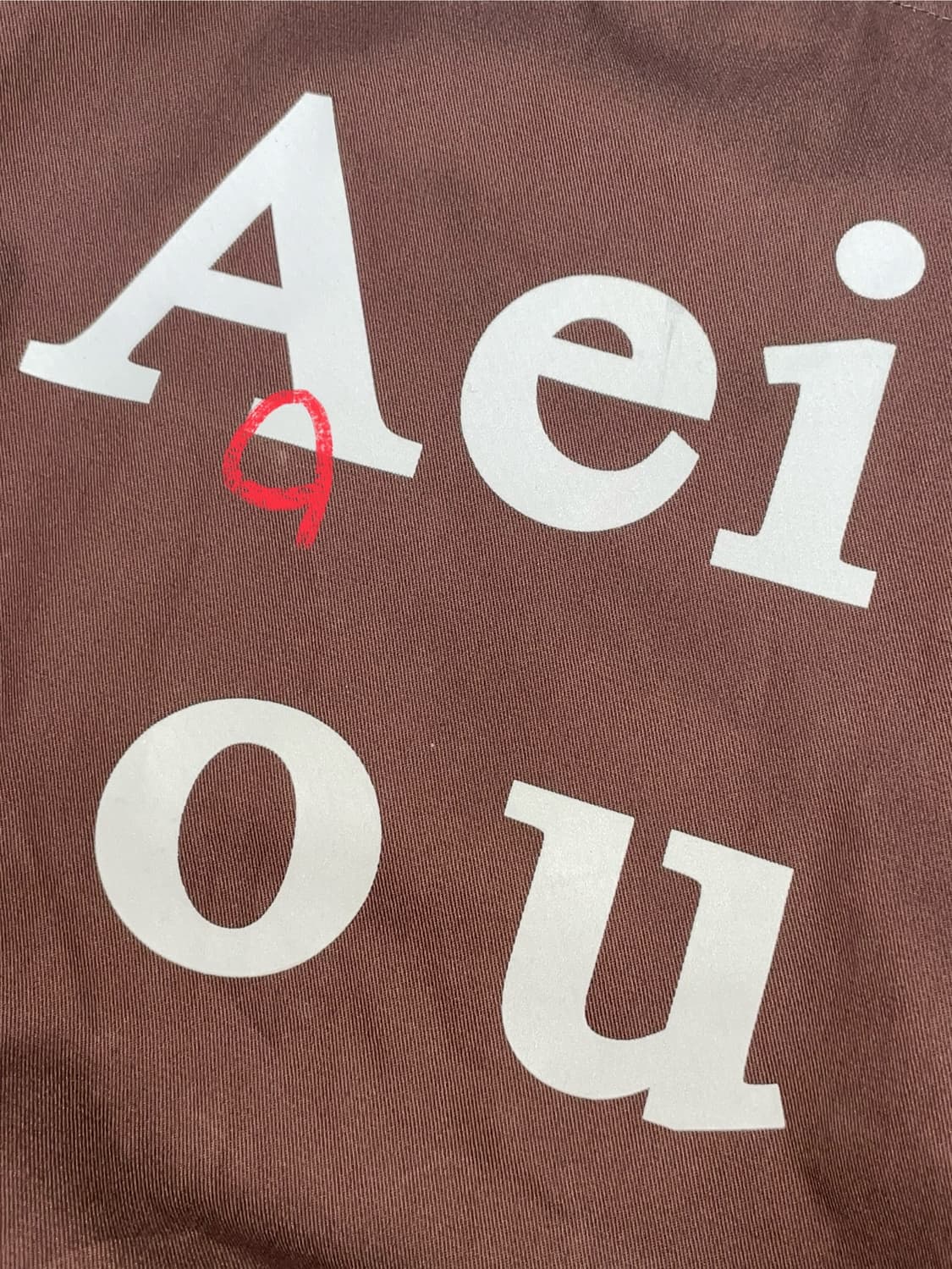 Aeiou 로고백 에코백 초콜릿 브라운 상품이미지2