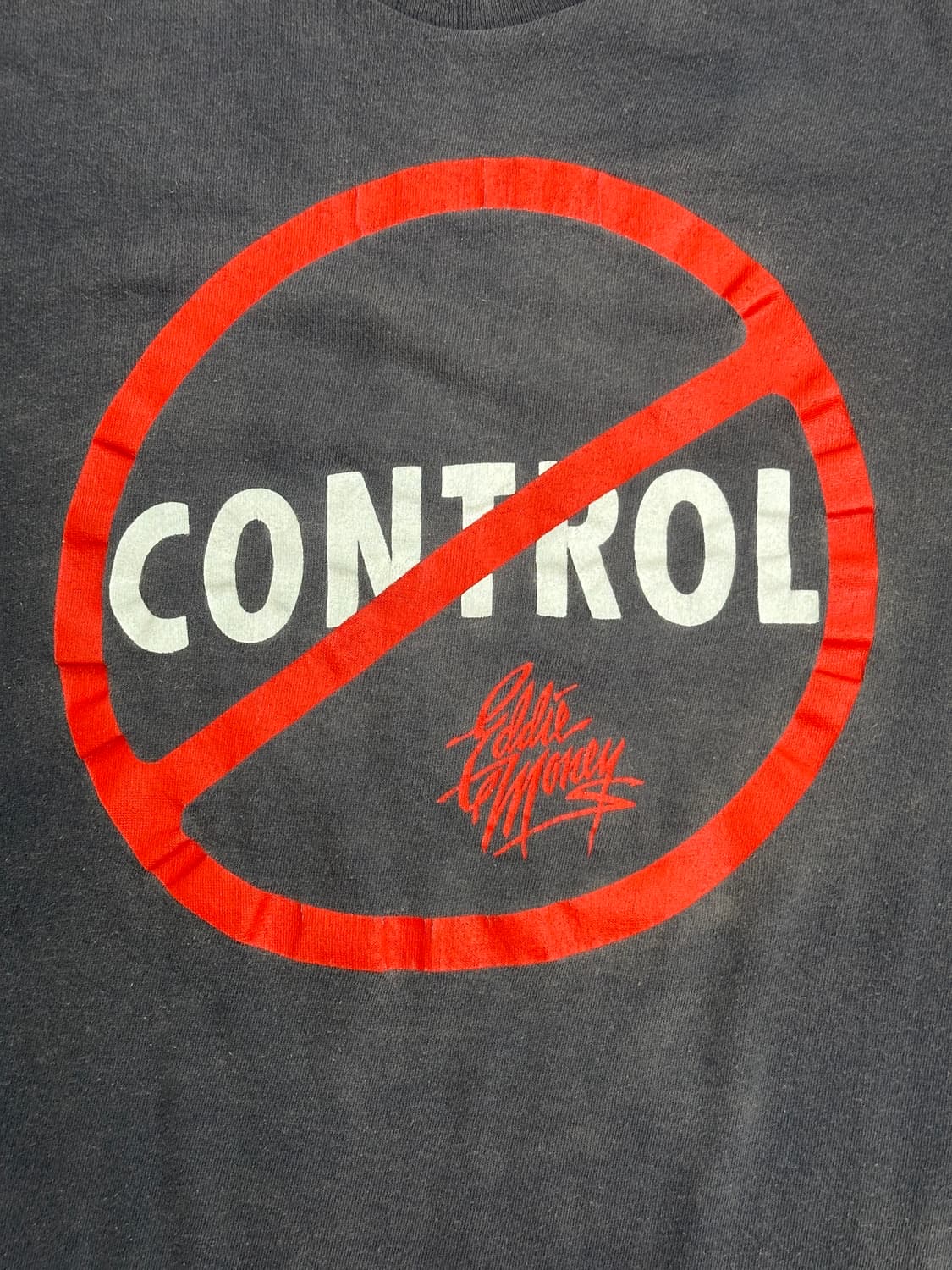 1989' Eiddie Money No Control 투어 티셔츠 L 상품이미지3