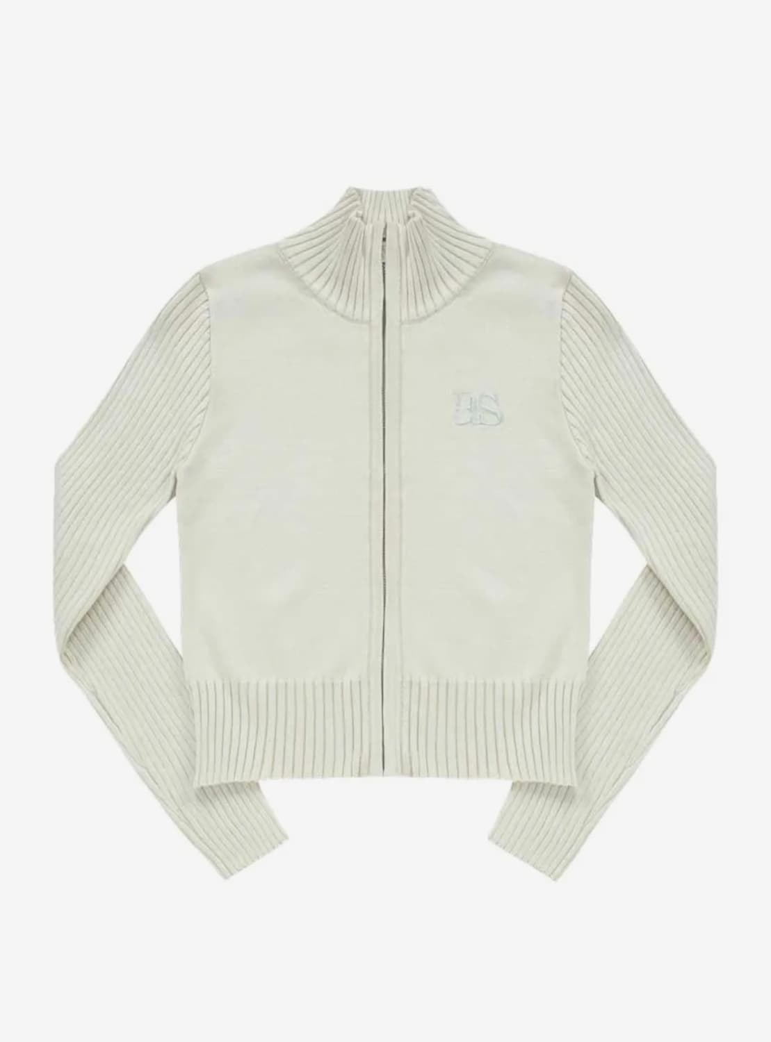 애즈온 니트집업 베이지 상품이미지2