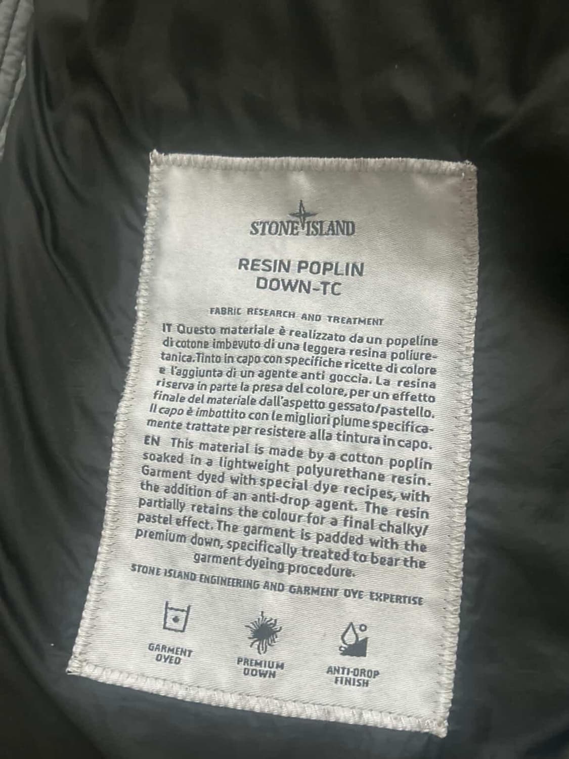 17fw 스톤아일랜드resin poplin down-tc패딩 상품이미지9