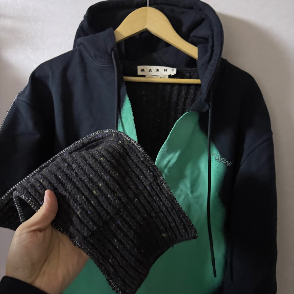 마르니 버진울 후드 티셔츠 M 오버핏 (남성 105까지) 상품이미지5