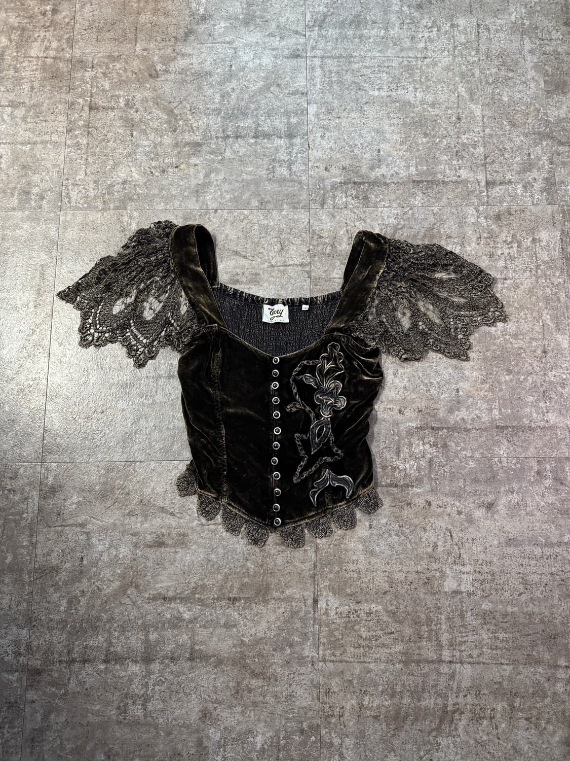 벨벳 페어리 버튼 탑 상품이미지3