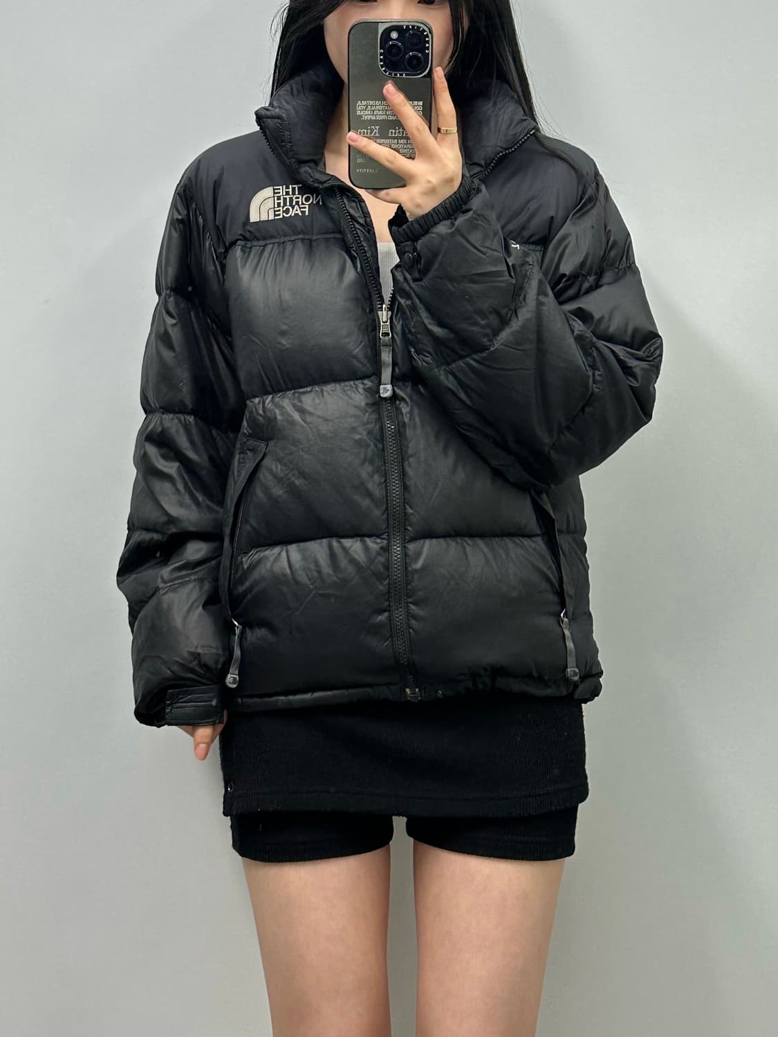 노스페이스 미주판 눕시 레트로 700 블랙 패딩 상품이미지1