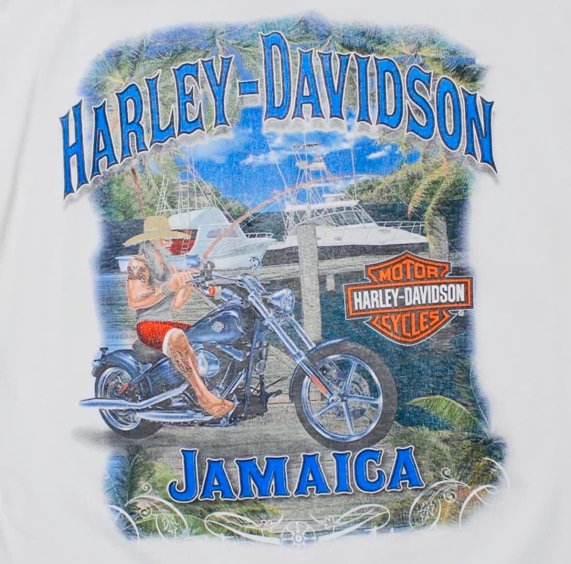 Harley-Davidson Jamaica 빅로고 그래픽 반팔 티셔츠 화 상품이미지3