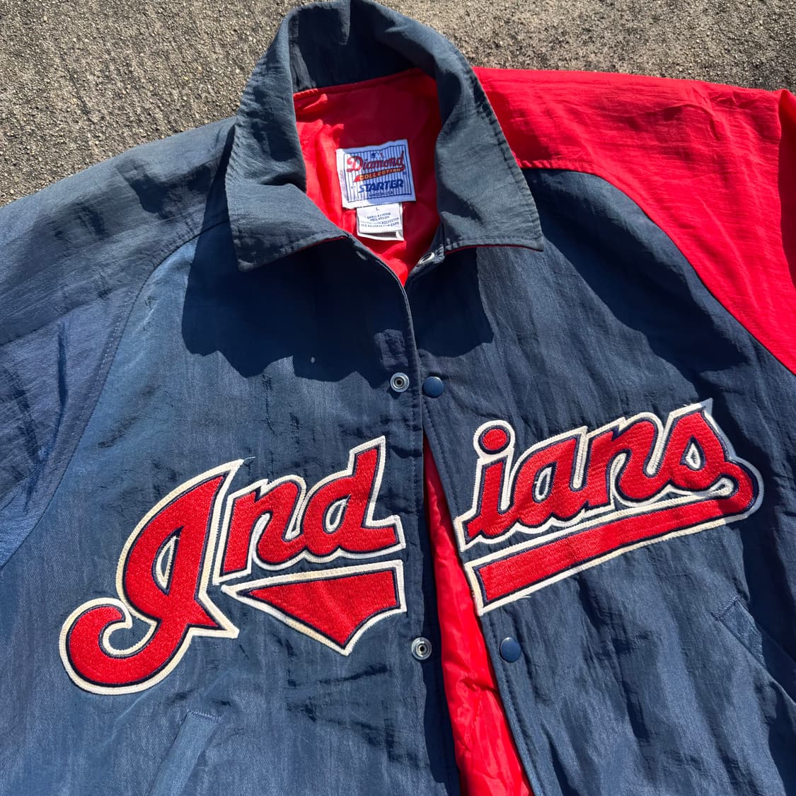[L~XL] 90s Starter 스타터 클리브랜드 인디안스 야구점퍼 상품이미지6